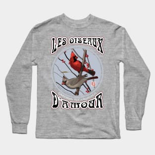 Les Oiseaux D'Amour (Love Birds) Long Sleeve T-Shirt